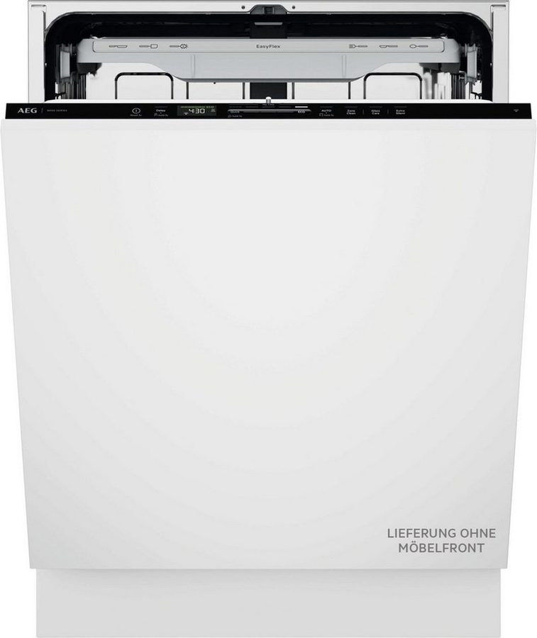 AEG vollintegrierbarer Geschirrspüler Serie 8000, 60 cm, WiFi GI8200A2TC, 14 Maßgedecke, Leise Spülmaschine 38 dB kraftvoll gegen Eingebranntes bei 8,4l Wasser
