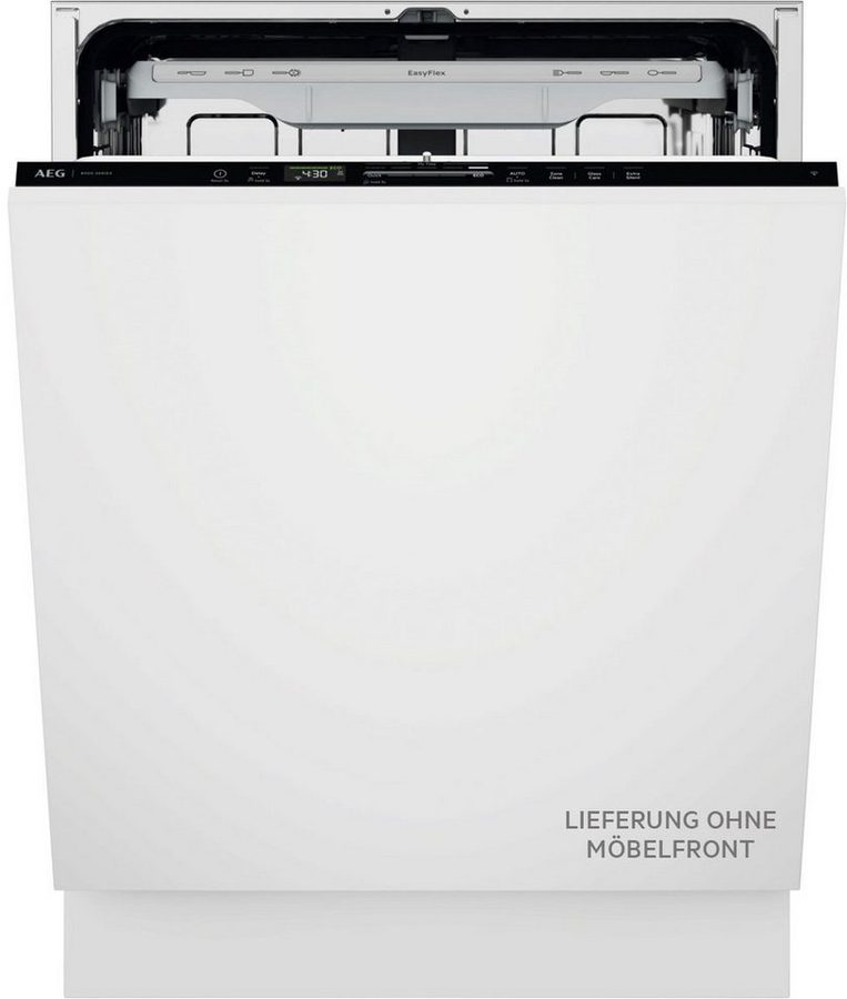 AEG vollintegrierbarer Geschirrspüler Serie 8000, 60 cm, WiFi GI8200B2SC, 14 Maßgedecke, Wassersparende Spülmaschine mit nur 8,4l kraftvoll gegen Eingebranntes