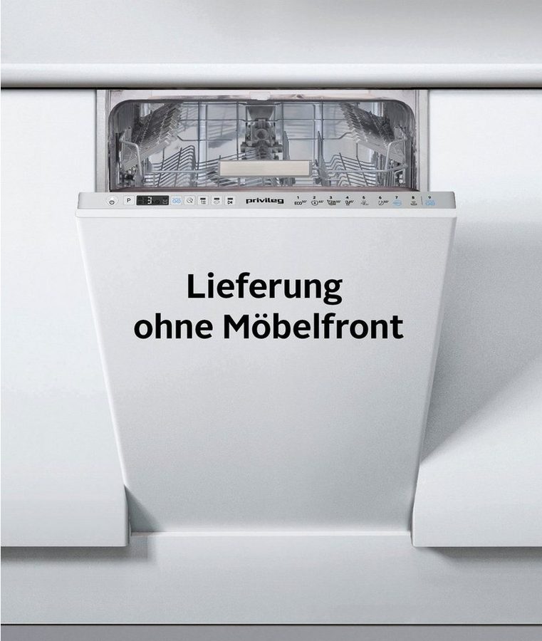 Privileg vollintegrierbarer Geschirrspüler RSIO 3T224 E (2), 10 Maßgedecke, Push&Go – Schnelles Spülen und Trocknen in 85 Minuten