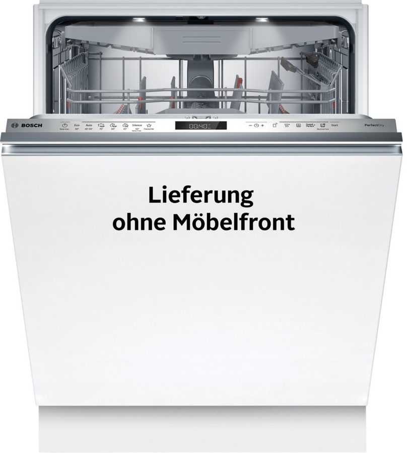 BOSCH vollintegrierbarer Geschirrspüler Serie 6 SMV6ZCX25E, 14 Maßgedecke, Time Light - Restzeit wird auf Küchenboden projiziert