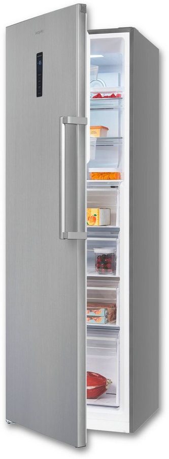 exquisit Gefrierschrank NoFrost GS295-NF-H-040D, 185 cm hoch, 60 cm breit, 4*-Gefrierschrank NoFrost mit LED-Anzeige&Ice-Maker für schnelles Eis