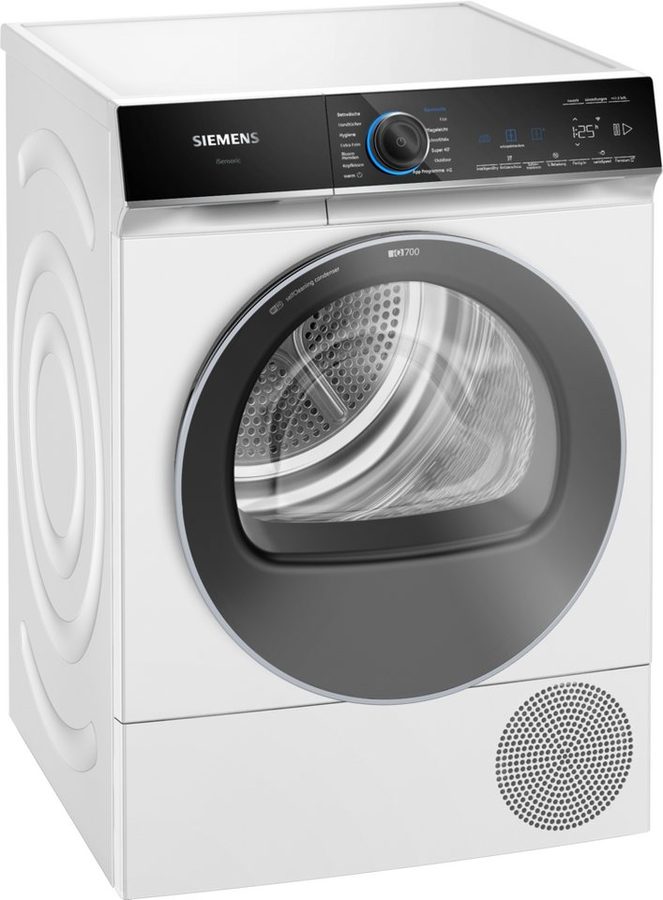 SIEMENS Wärmepumpentrockner iQ700 WQ46B2D41, Leisester Siemens Trockner mit 56 dB, Selbstreinigender Kondensator