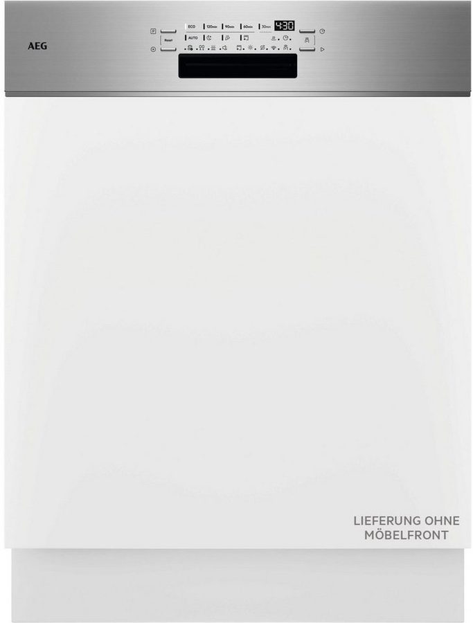 AEG teilintegrierbarer Geschirrspüler 8000 GT8200A2SCM, Leise Spülmaschine 38 dB kraftvoll gegen Eingebranntes bei 8,4l Wasser