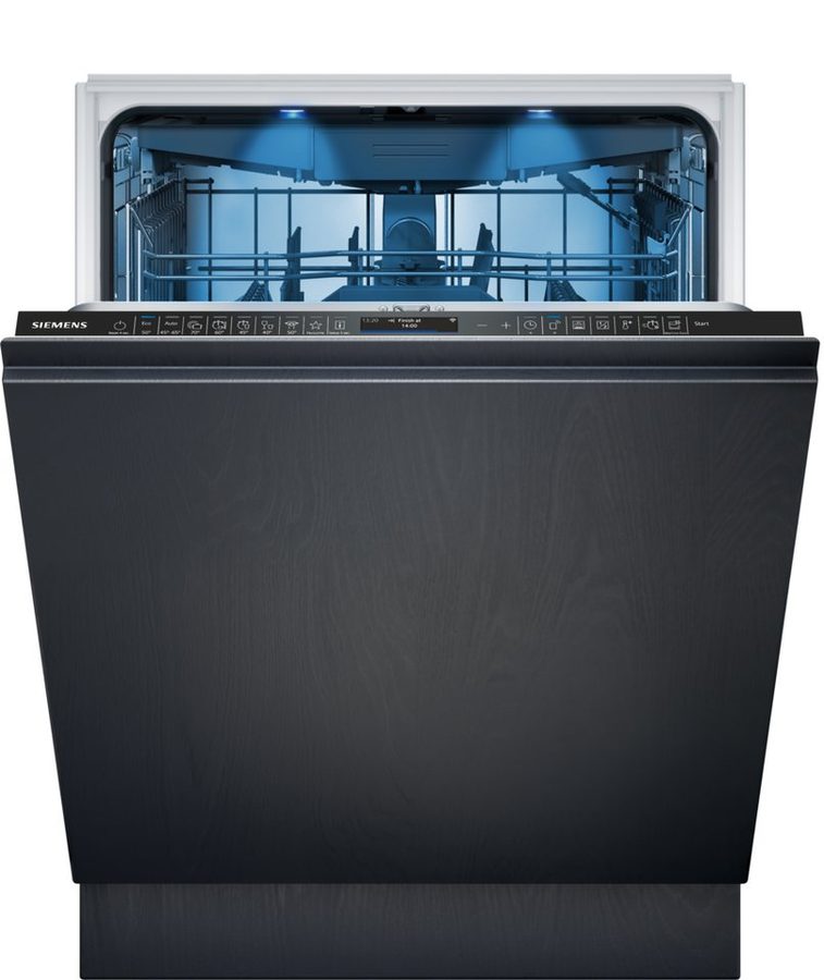 SIEMENS vollintegrierbarer Geschirrspüler iQ700 SN87EX01CE, 14 Maßgedecke, glassZone für empfindliche Gläser und hohe Flexibilität beim Beladen