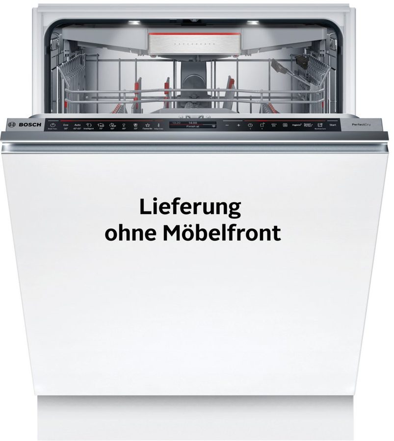 BOSCH vollintegrierbarer Geschirrspüler XXL, Serie 8 SBD8TCX04E, 14 Maßgedecke, Bessere Trocknung & weniger Energieverbauch dank Zeolith