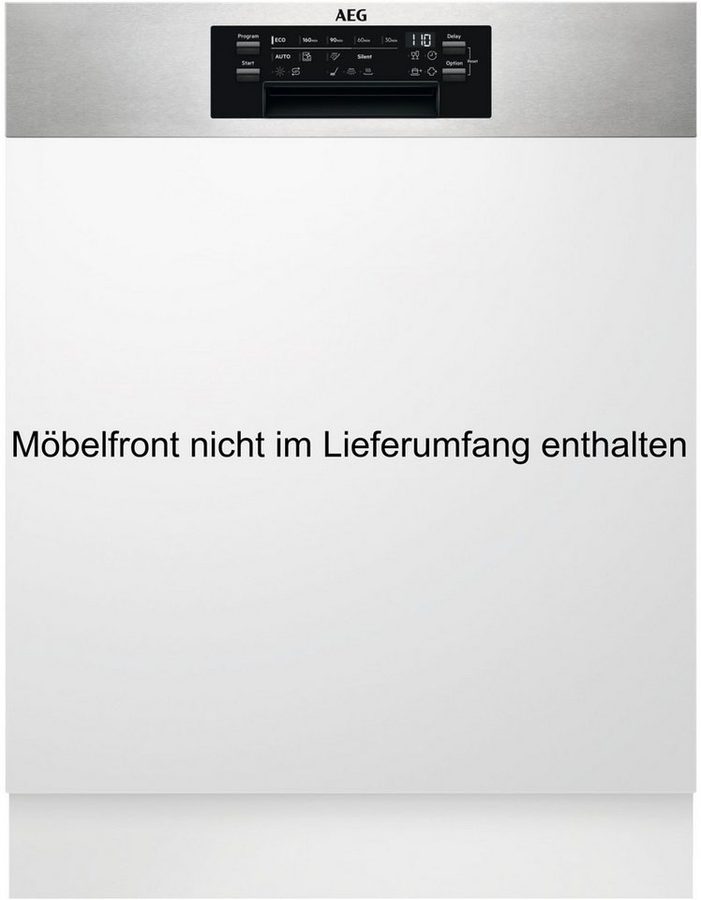AEG teilintegrierbarer Geschirrspüler 5000 FES7672APM, 14 Maßgedecke, AirDry: Kein Nachtrocknen