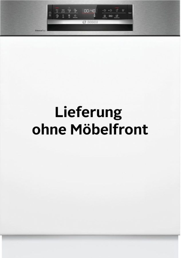BOSCH teilintegrierbarer Geschirrspüler Serie 6 SMI6ECS12E, 14 Maßgedecke, Automatische Türöffnung gegen Kondenswasser & flexible Max Flex Körbe