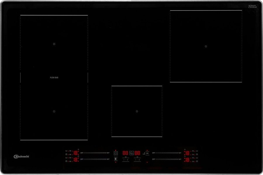 BAUKNECHT Flex-Induktions-Kochfeld BS 2677C AL, 77 cm Induktionskochfeld mit Flexzone und Schnellaufheizung