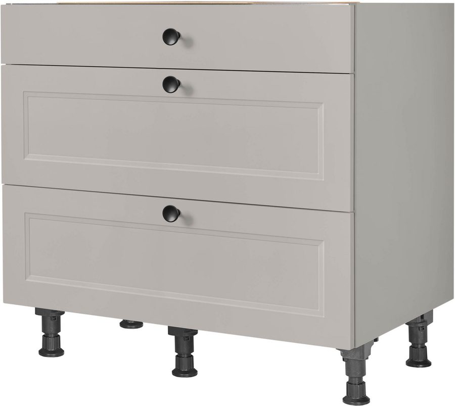 nobilia® Kochfeldumbauschrank "Cascada", vormontiert, mit Schubkasten und Auszügen, in den Breiten 60 und 90 cm