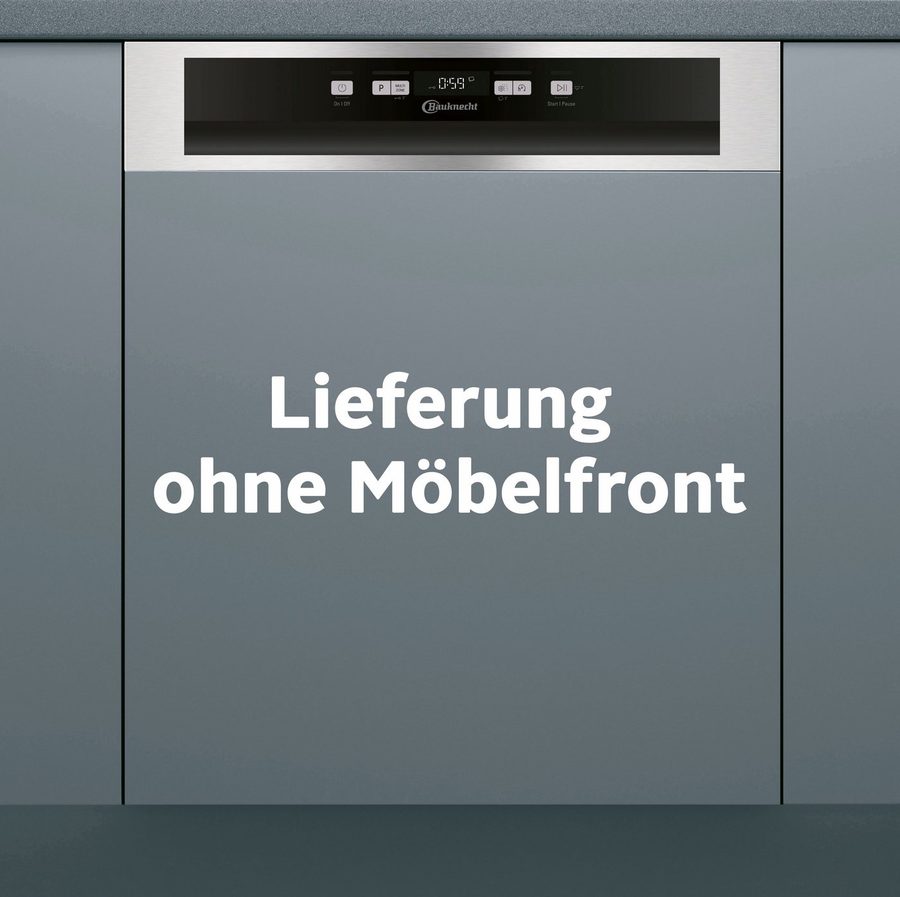BAUKNECHT teilintegrierbarer Geschirrspüler OBBC ECOSTAR 5320, 14 Maßgedecke, ActiveDry – automatische Türöffnung für perfekt getrocknetes Geschirr