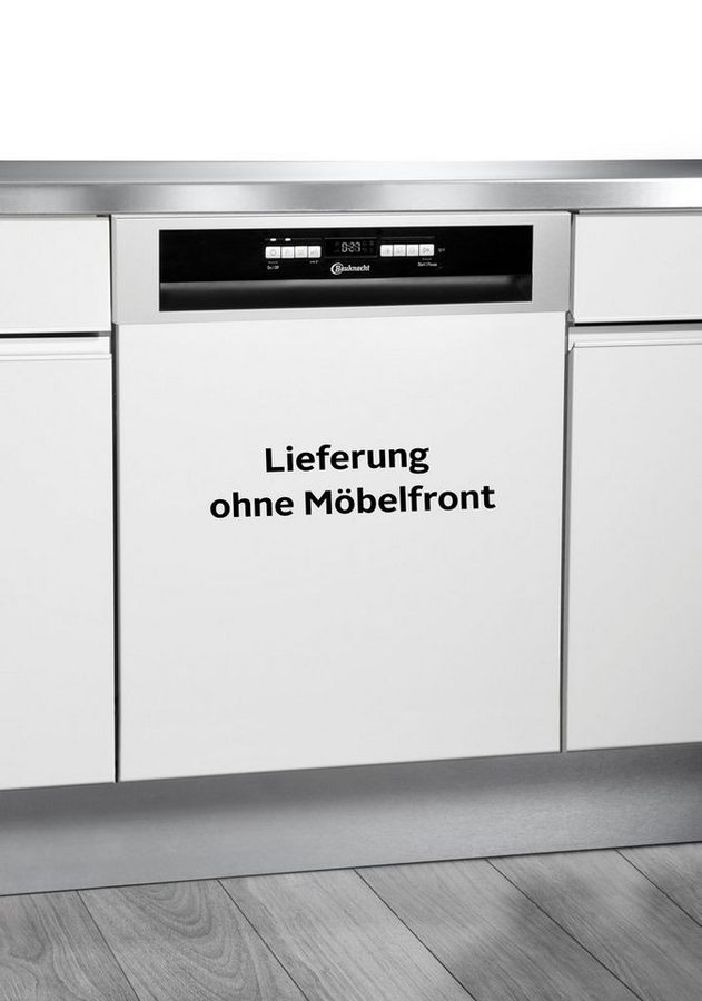 BAUKNECHT teilintegrierbarer Geschirrspüler OBBC Ecosilent 7540, 14 Maßgedecke, Doppelter Komfort – mit Besteckschublade und zusätzlichem Besteckkorb