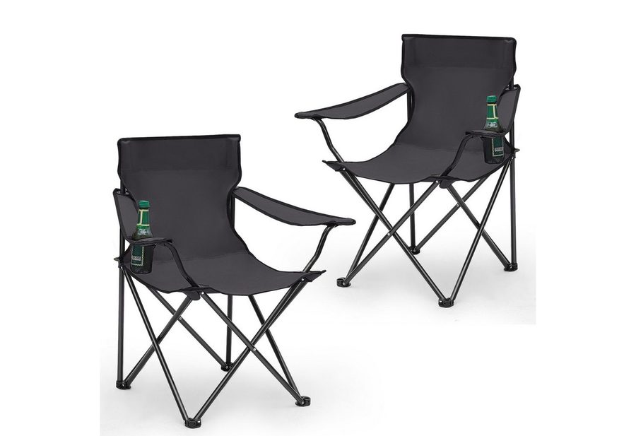 SUNULA Campingstuhl Faltbar Anglerstuhl Ultraleicht Faltstuhl Camping Klappstuhl (2 St), mit Getränkehalter, mit Tragetasche, bis max. 100 kg von SUNULA
