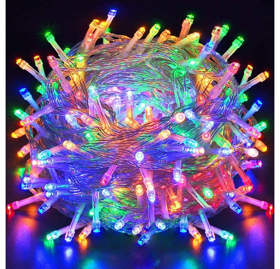 Rosnek Lichterkette 20M/30M/50M/100M 31V DC LED-Lichterkette, Timer, Speicherfunktion, 8 Modi für Zuhause Garten Hof Hochzeit Weihnachtsfeier Feiertag von Rosnek