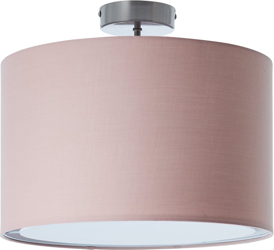 OTTO home Deckenleuchte Stellan, ohne Leuchtmittel, Deckenlampe mit Stoff - Schirm, Ø 40 cm, Höhe 32 cm von OTTO home
