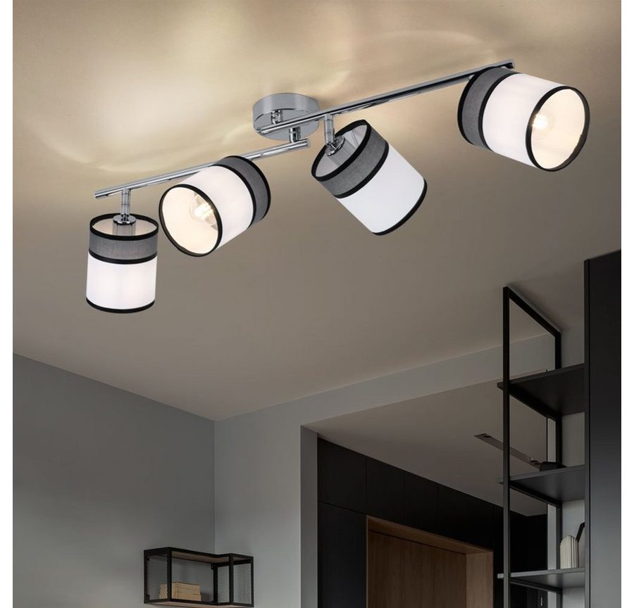 WOFI Deckenleuchte, Leuchtmittel nicht inklusive, Deckenleuchte 4 flammig Spotleuchte beweglich Deckenlampe von WOFI