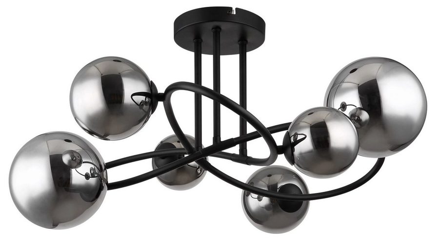 GLOBO LIGHTING LED Deckenleuchte RIHA, Leuchtmittel wechselbar, Warmweiß, Deckenlampe, Glas, Design Leuchte, Wohnzimmer von GLOBO LIGHTING