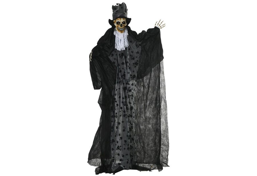 Outsunny 183cm Halloween-Dekoration Bewegliches Skelett-Bräutigam mit Blinkenden Augen und Soundfunktion von Outsunny