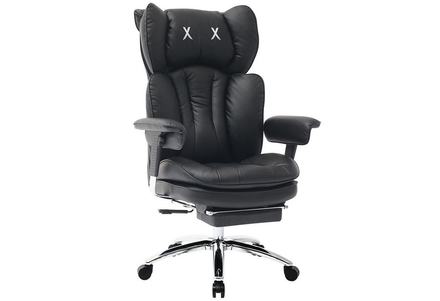 EFOMAO Bürostuhl Schreibtischstuhl, Gaming-Stuhl, Chefsessel mit Fußstütze, ergonomisch (1 St), mit 90°-135° Liegefunktion, höhenverstellbare Armlehnen von EFOMAO