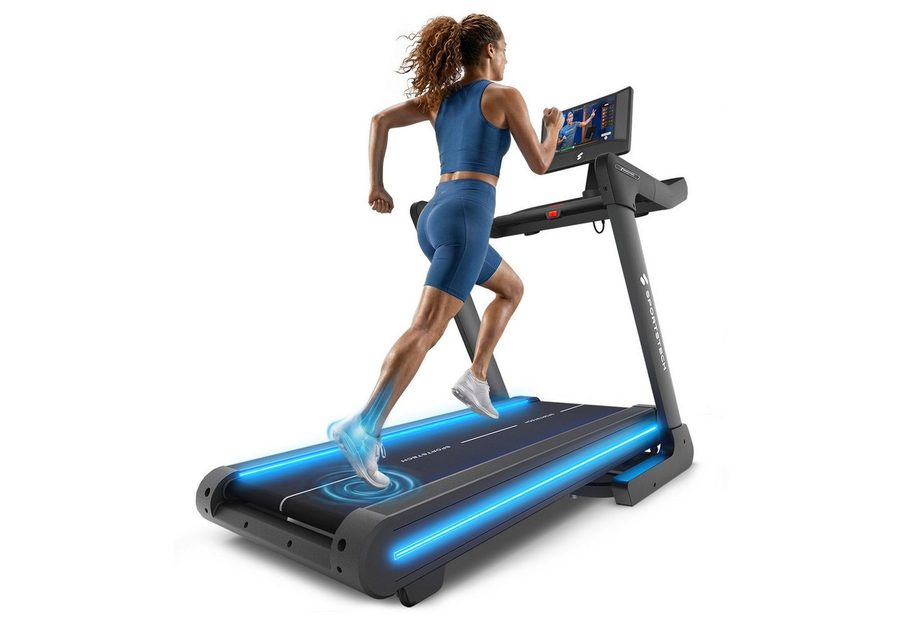 Sportstech Laufband Sportstech sTread Pro, Bis 20 km/h, 15 Steigungen, klappbar & Touchdisplay