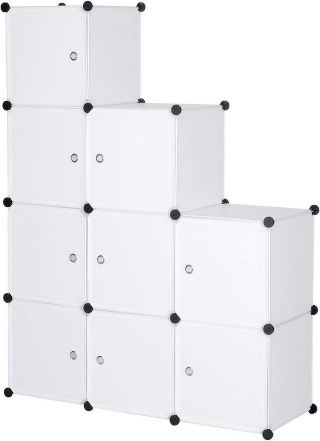 Woltu Aufbewahrungsbox (9 St), DIY Kleiderschrank Regalsystem, Kunststoff von WOLTU