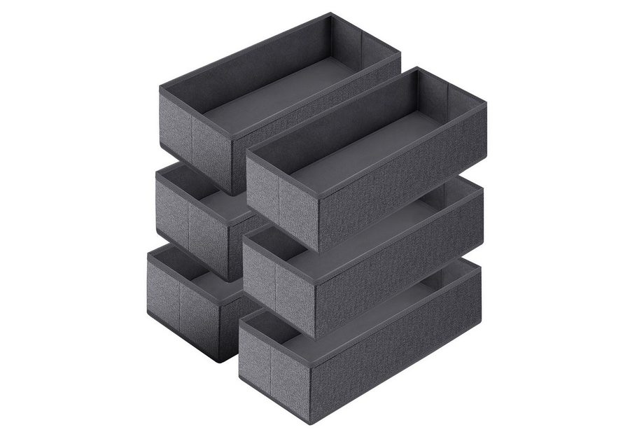 Sekey Aufbewahrungsbox Aufbewahrungsbox Set aus Vliesstoff – faltbarer, 6 St Schubladen Organizer für Schrank und Kleiderschrank 19×40×11 cm von Sekey