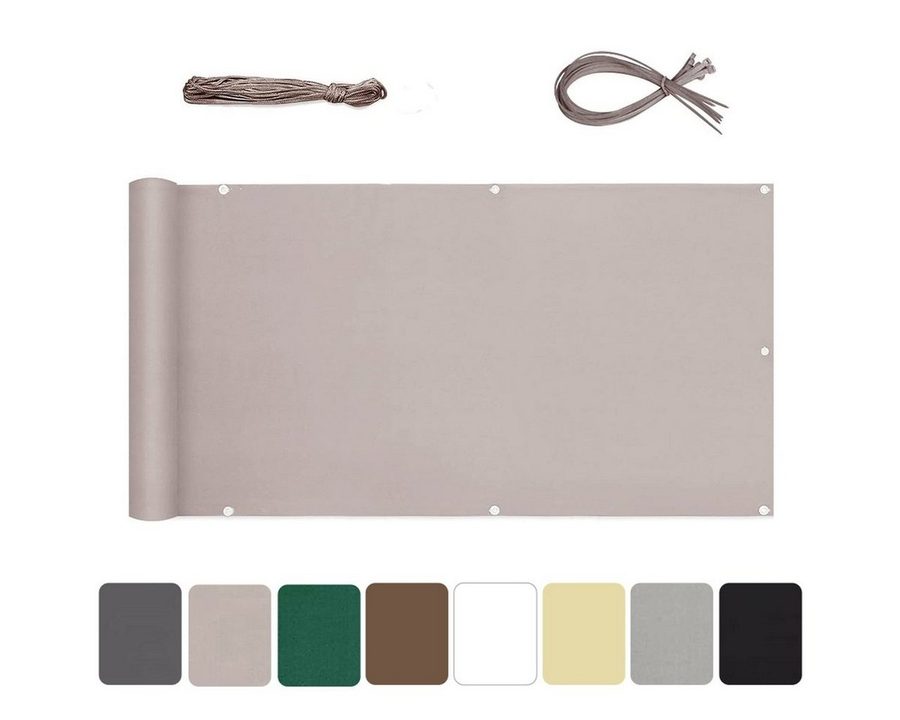 Sekey Balkonsichtschutz Balkon Sichtschutz 90x500cm Balkonabdeckung Sichtschutz Garten 90 hoch 100% Privatsphäre, Reißfest, 95% UV-beständig, Wetterfest von Sekey
