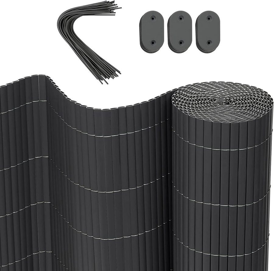 Woltu Balkonsichtschutz (1-St) Sichtschutzmatte PVC grau von WOLTU