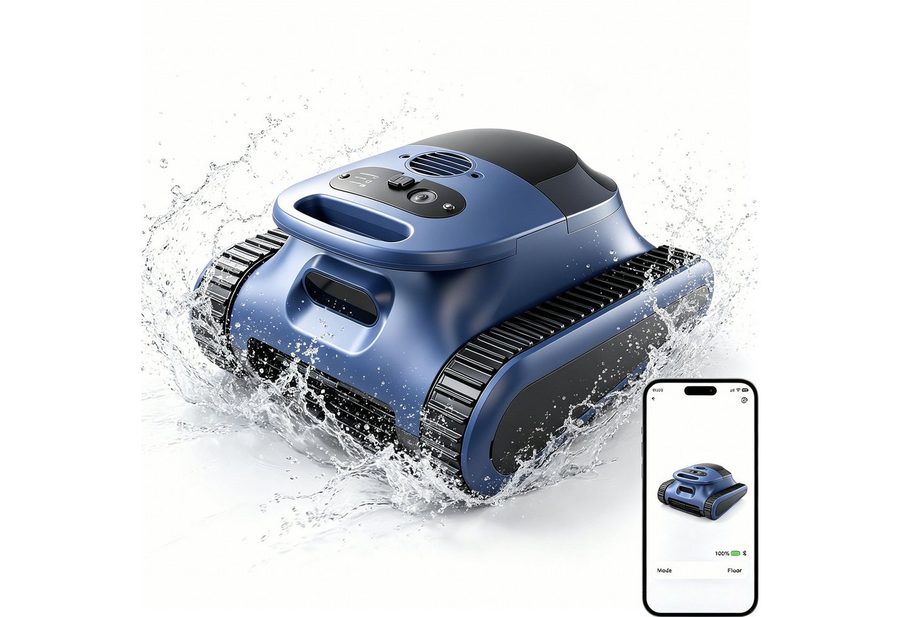 EVERCROSS BOT Poolroboter U9/U9 Pro mit APP-Steuerung, für Boden & Wand & Wasserlinie, Intelligente Navigation, geeignet für alle Poolformen bis 200-300m²