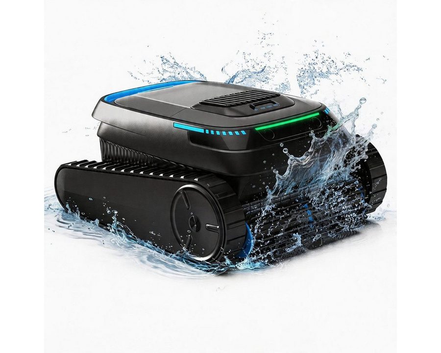 AIRROBO Poolroboter CP20 poolroboter akku wand und boden, Wasserlinie, (Intelligente Navigation, automatische Routenplanung, 45000pa,120 Minuten Akkulaufzeit, Schnellladefunktion), Geeignet für 45°-Schrägen und 90°-Wände,Zwei Jahr Garantie von AIRROBO