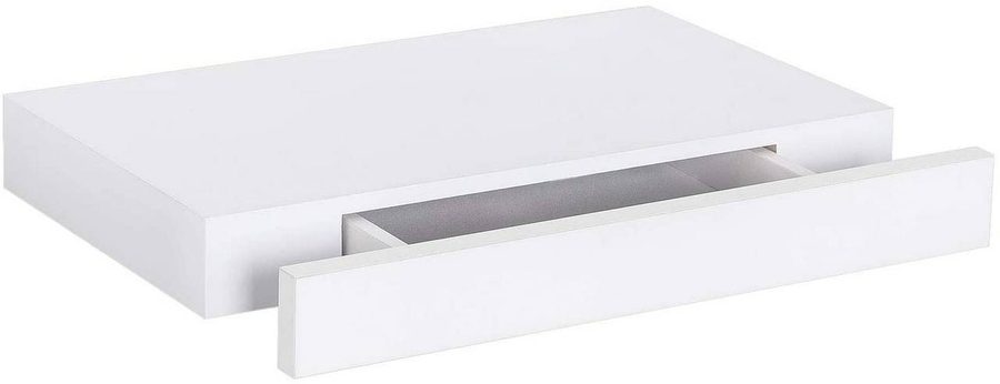 Woltu Wandregal, 1-tlg., mit Schubladen aus MDF-Platte, weiß von WOLTU
