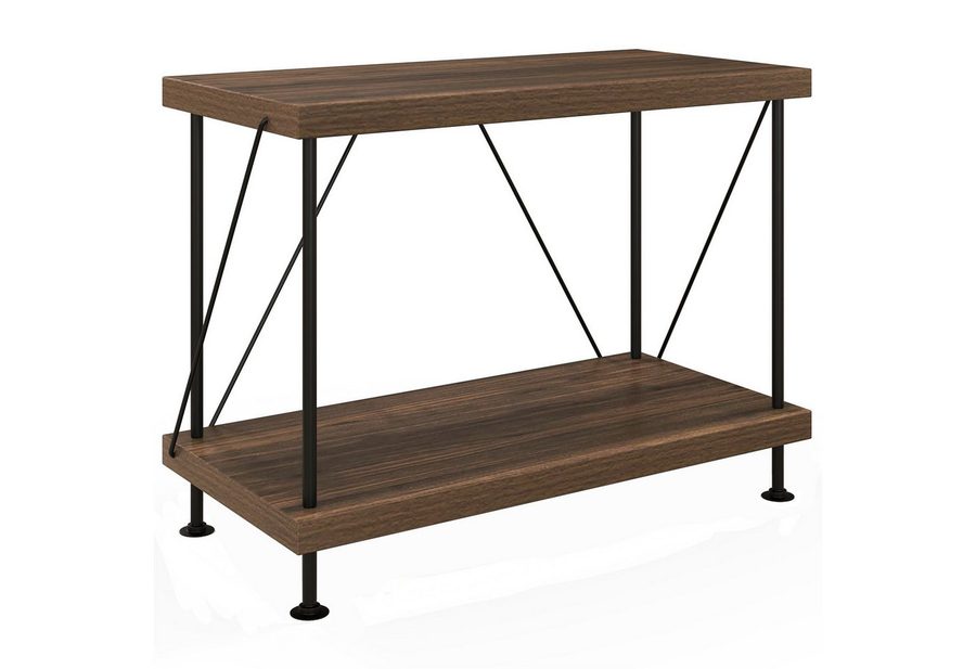 COSTWAY Bücherregal, Standregal stehend, Holz mit Metallrahmen, 60x29,5x45cm von COSTWAY