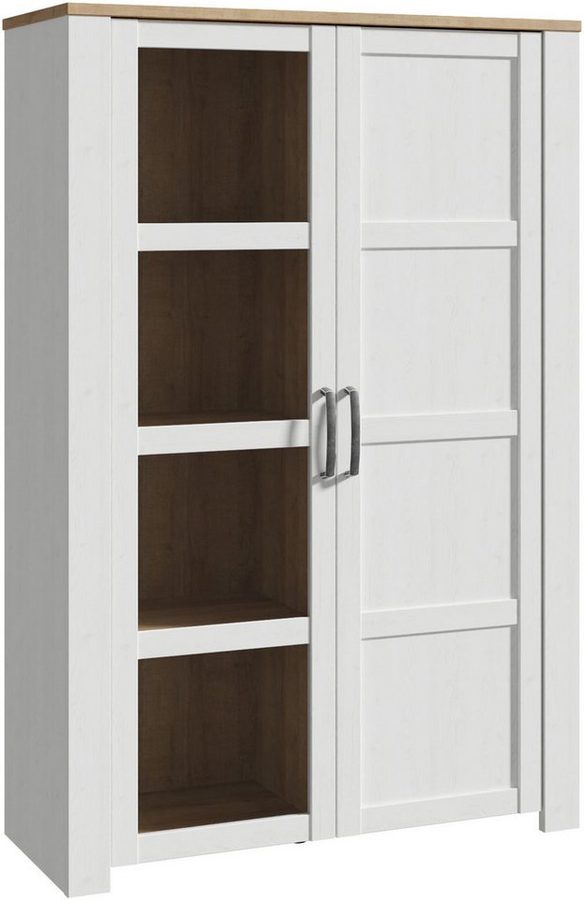 FORTE Highboard Bohol, Vitrine mit Glastüre, viel Stauraum, B/H/T 106,4/160,6/42 cm Beleuchtung optional bestellbar von FORTE