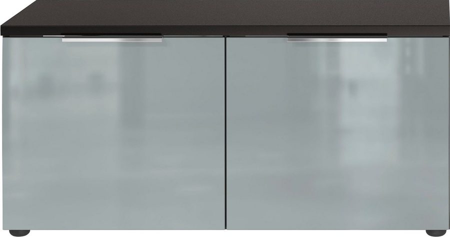 GERMANIA Schuhschrank / Schuhbank Oakland 97x47x40cm, Türdämpfung, verstellbare Böden,Glasfront, Made in Germany von Germania