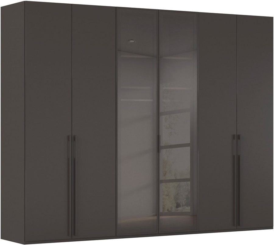rauch Drehtürenschrank Schrank Garderobe SKAT SHINE Breiten 151/201/251/301cm, Höhe 223/235cm (3 verschiedene Ausstattungen BASIC/CLASSIC/PREMIUM (inkl. SOFT-CLOSE) edle Schrankfront mittig hochwertige Glasrahmentüren MADE IN GERMANY