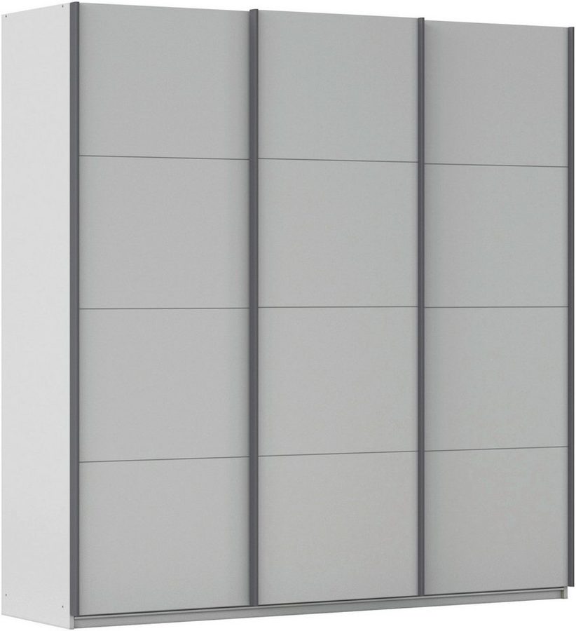 OTTO home Kleiderschrank Schrank Garderobe Ankleide Schlafzimmerschrank Mietswohnung AGORDO (Breiten 203/271/315/360 cm 2 Höhen 210/229 cm, in drei Griff-Farben) Seidengrau, durchdachte Innenausstattung MADE IN GERMANY von OTTO home