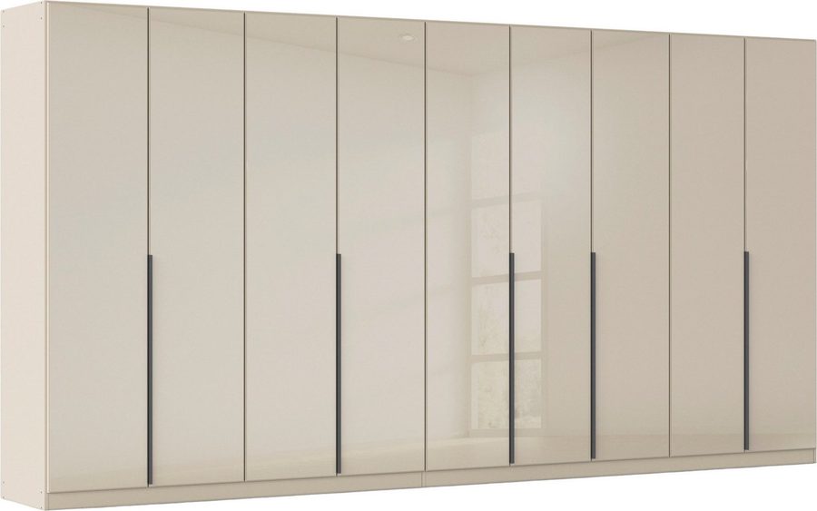 OTTO home Drehtürenschrank Kleiderschrank Kleiderschränke Schrank Garderobe AGORDO mit Glasfront (in zwei Griff-Farben, Breiten 91-405 cm) durchdachte Innenausstattung, in 8 Breiten und 2 Höhen MADE IN GERMANY