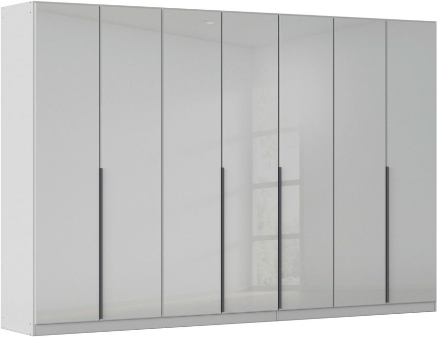 OTTO home Drehtürenschrank Kleiderschrank Kleiderschränke Schrank Garderobe AGORDO mit Glasfront (in zwei Griff-Farben, Breiten 91-405 cm) durchdachte Innenausstattung, in 8 Breiten und 2 Höhen MADE IN GERMANY