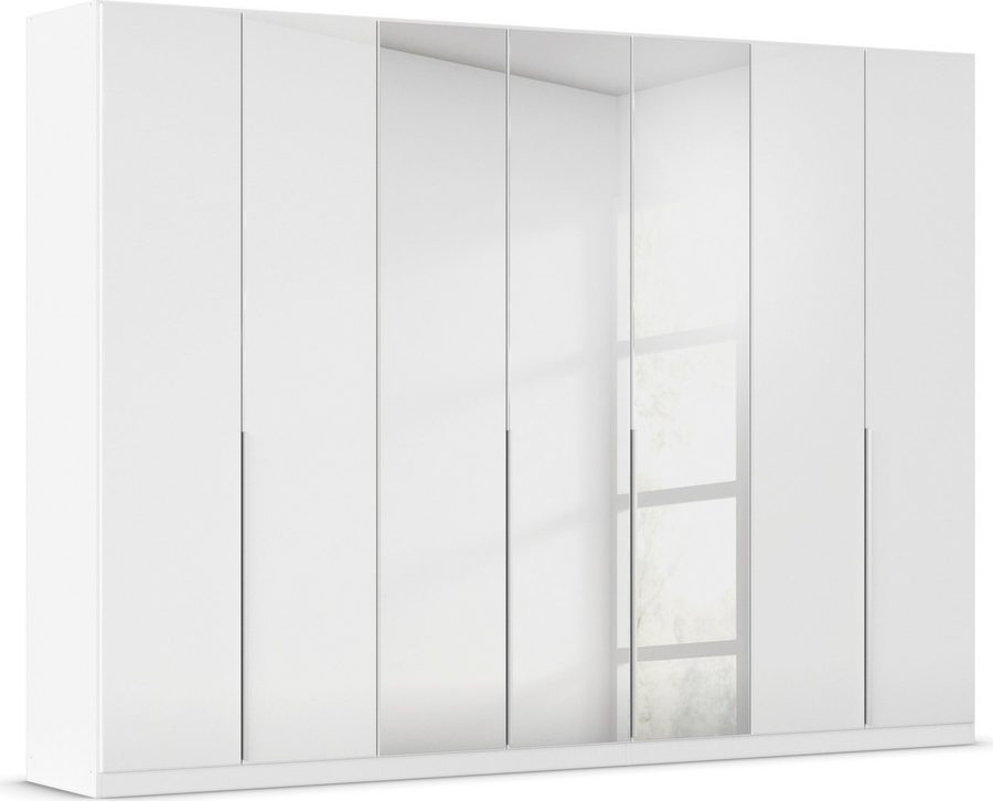 OTTO home Drehtürenschrank Kleiderschrank Schrank Garderobe AGORDO mit Glasfront und Spiegel (in zwei Griff-Farben, Breiten 91-405 cm) durchdachte Innenausstattung, in 8 Breiten und 2 Höhen MADE IN GERMANY