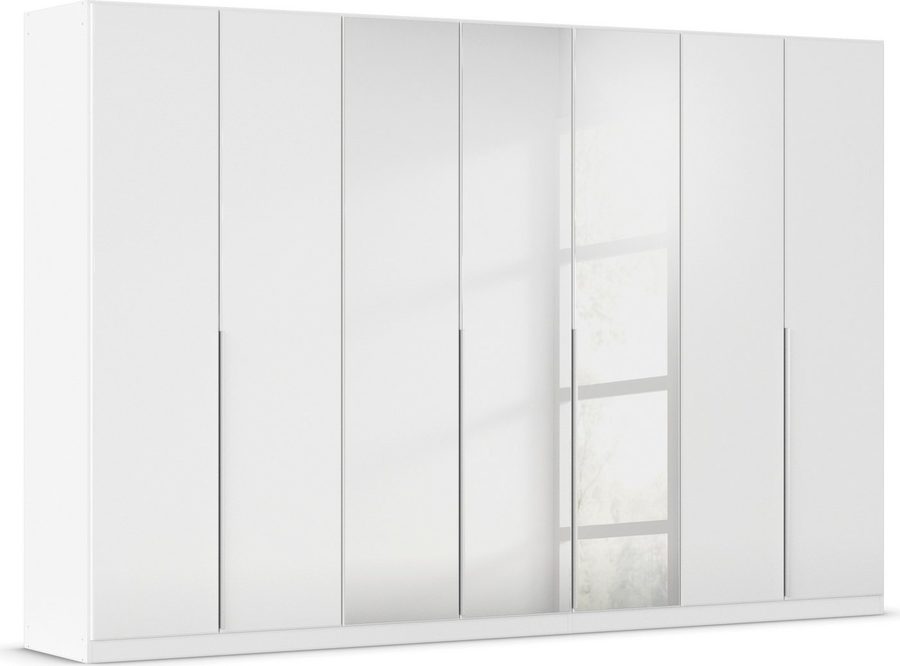 OTTO home Drehtürenschrank Kleiderschrank Schrank Garderobe AGORDO mit Glasfront und Spiegel (in zwei Griff-Farben, Breiten 91-405 cm) durchdachte Innenausstattung, in 8 Breiten und 2 Höhen MADE IN GERMANY