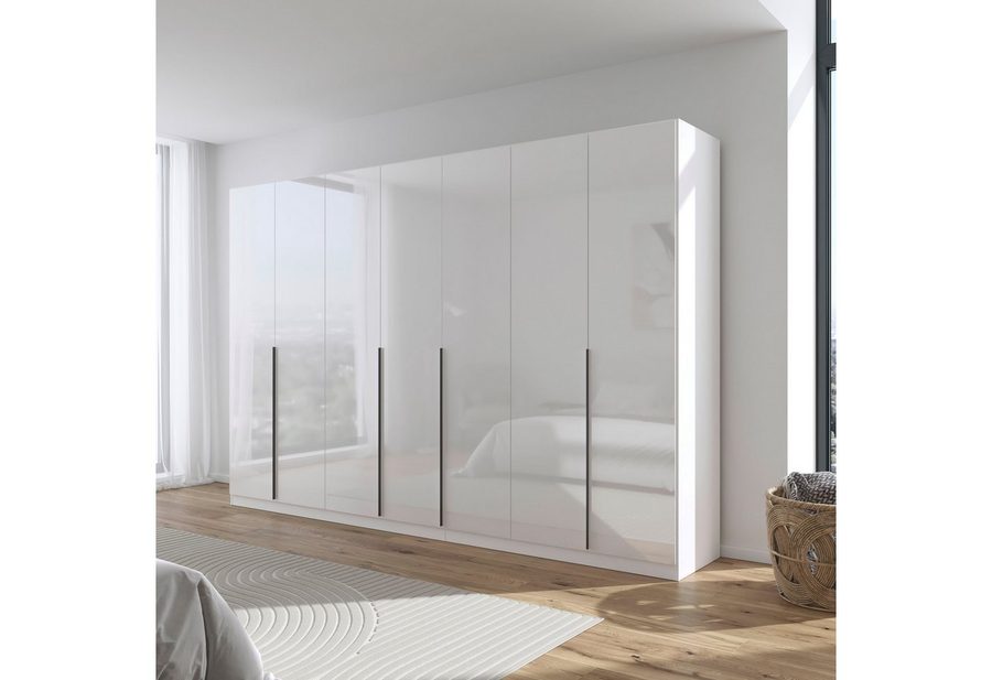 OTTO home Drehtürenschrank Kleiderschrank Schrank Garderobe AGORDO Schlafzimmer (in zwei Griff-Farben, Breiten 91-405 cm, Dekor- oder Hochglanzfront) durchdachte Innenausstattung, in 8 Breiten und 2 Höhen MADE IN GERMANY
