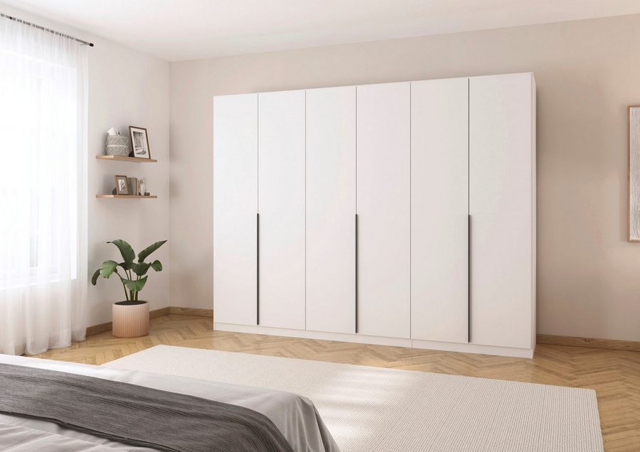 OTTO home Kleiderschrank Schrank Schlafzimmer Garderobe Stauraum AGORDO Front Dekor/Hochglanz (in zwei Griff-Farben, Breiten 91-405 cm, Dekor- oder Hochglanzfront) durchdachte Innenausstattung, in 8 Breiten und 2 Höhen MADE IN GERMANY von OTTO home