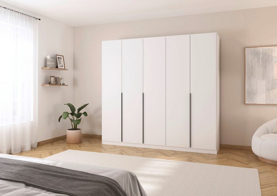 OTTO home Kleiderschrank Schrank Schlafzimmer Garderobe Stauraum AGORDO Front Dekor/Hochglanz (in zwei Griff-Farben, Breiten 91-405 cm, Dekor- oder Hochglanzfront) durchdachte Innenausstattung, in 8 Breiten und 2 Höhen MADE IN GERMANY von OTTO home