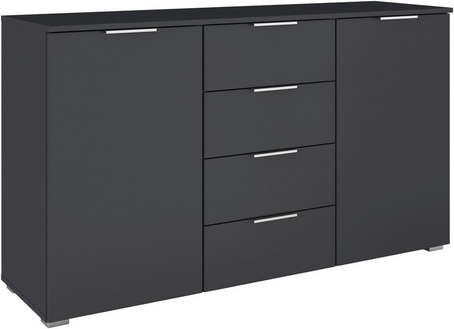 OTTO home Kombikommode Sideboard Schubladenkommode AGORDO mit Dekor- oder Hochglanzfront (in zwei Griff-Farben, Breite 120 cm), vier große Schubladen, mit insgesamt 4 Einlegeböden MADE IN GERMANY von OTTO home