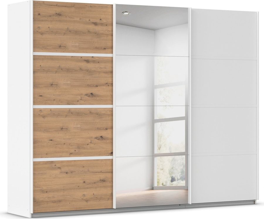 OTTO home Kleiderschrank Mehrzweckschrank Aktenschrank Möbel Mietswohnung Schlafzimmer AVOLA (3 verschiedene Ausstattungen BASIC/CLASSIC/PREMIUM (inkl. SOFT-CLOSE) mit eleganten Zierleisten in Chrom, Schwarz oder Weiß MADE IN GERMANY