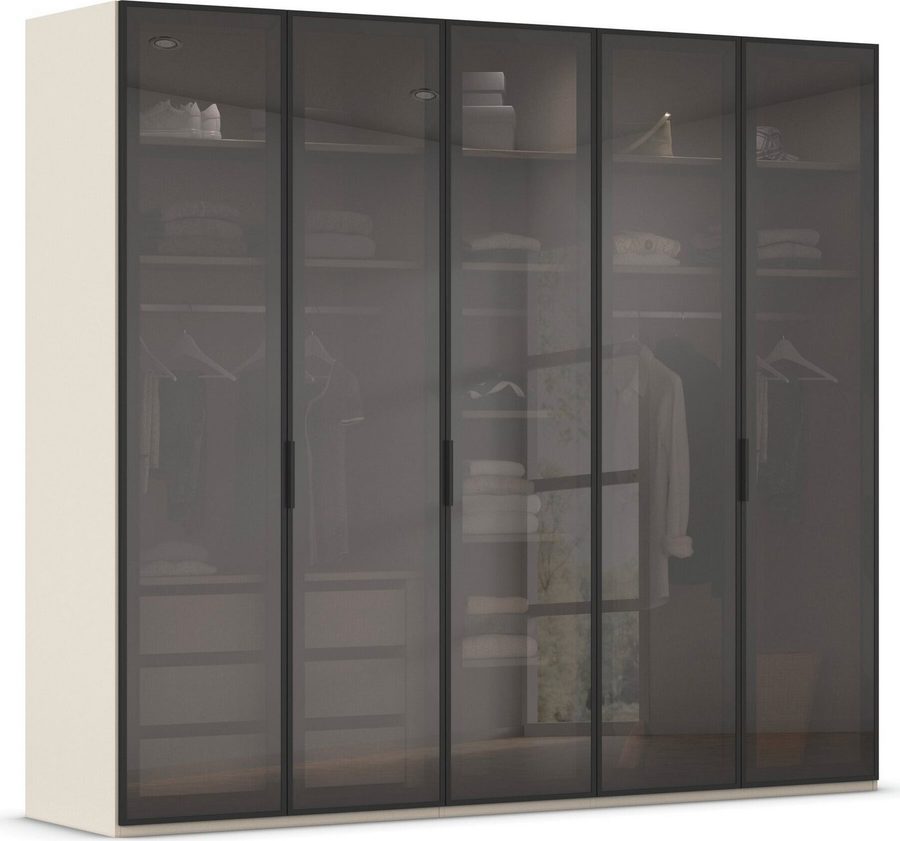 rauch Kleiderschrank Schrank Garderobe SKAT SHINE Breiten 151/201/251/301cm, Höhe 223/235cm (3 verschiedene Ausstattungen BASIC/CLASSIC/PREMIUM (inkl. SOFT-CLOSE) edle Schrankfront mit hochwertigen Glasrahmentüren MADE IN GERMANY