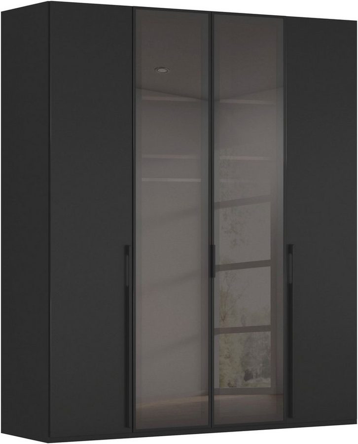 rauch Drehtürenschrank Schrank Garderobe SKAT SHINE Breiten 151/201/251/301cm, Höhe 223/235cm (3 verschiedene Ausstattungen BASIC/CLASSIC/PREMIUM (inkl. SOFT-CLOSE) edle Schrankfront mittig hochwertige Glasrahmentüren MADE IN GERMANY