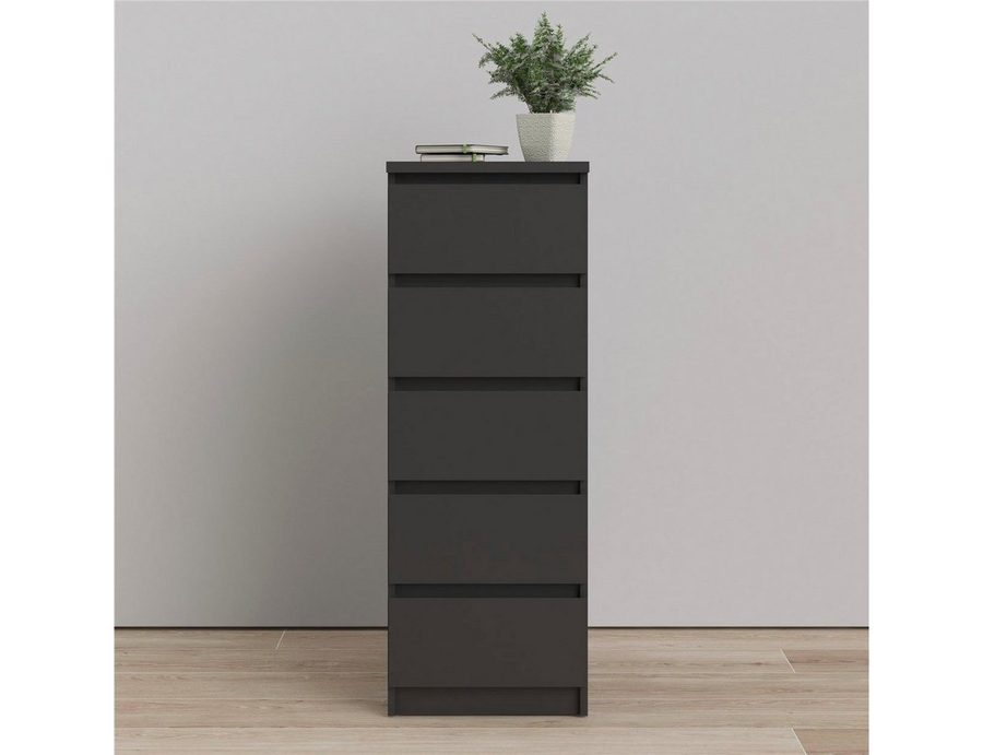Home affaire Highboard Naia, Hochkommode, 5 Schubladen, Aufbewahrung, grifflose Front, Modern, skandinavisches Design, Schmal, in mehrere Farben von home affaire