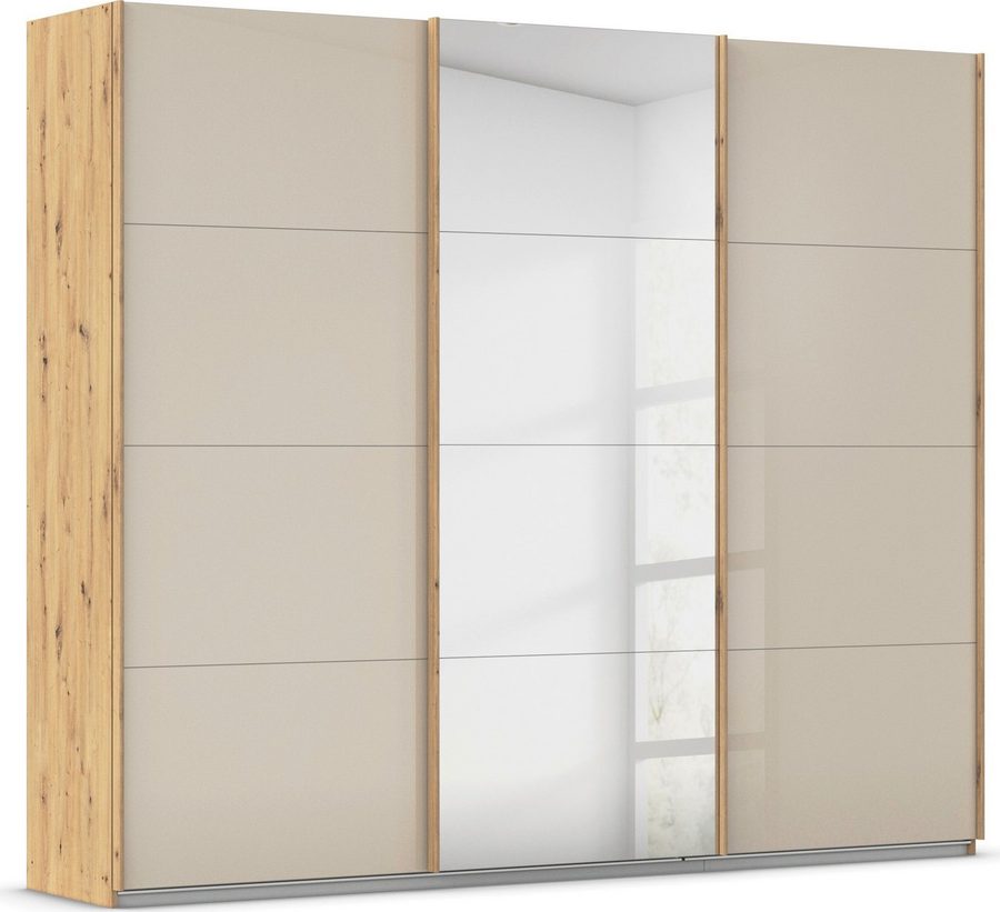OTTO home Schwebetürenschrank Kleiderschrank Kleiderschränke Schrank Garderobe AGORDO mit Glasfront (Breiten 203/271/315/360 cm, Höhen 210/229 cm) durchdachte Innenausstattung, in 4 Breiten und 2 Höhen MADE IN GERMANY