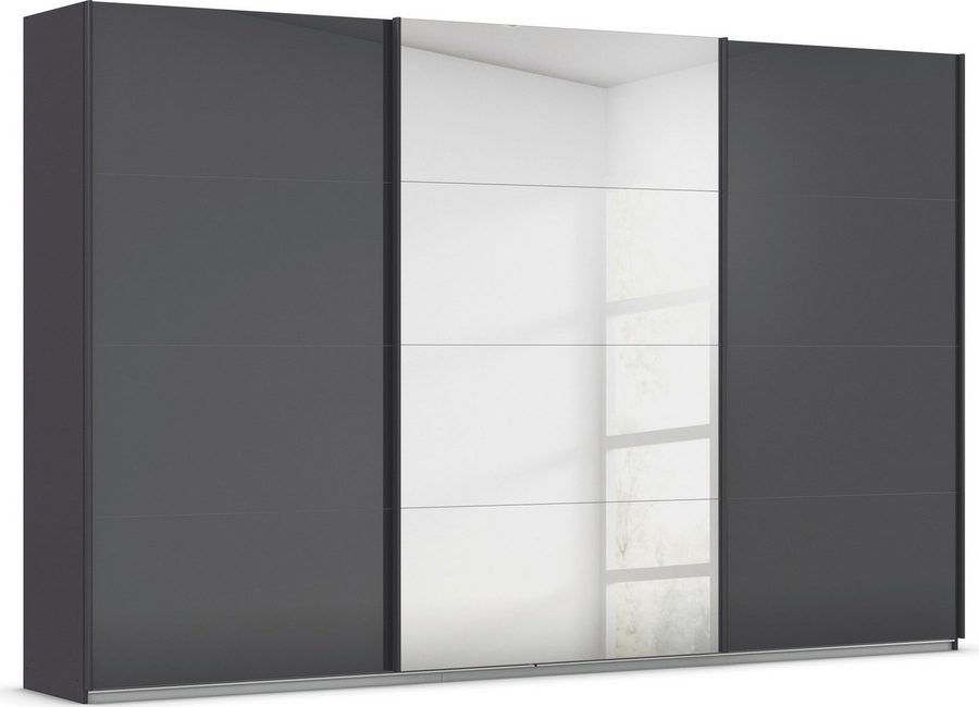 OTTO home Schwebetürenschrank Kleiderschrank Kleiderschränke Schrank Garderobe AGORDO mit Glasfront (Breiten 203/271/315/360 cm, Höhen 210/229 cm) durchdachte Innenausstattung, in 4 Breiten und 2 Höhen MADE IN GERMANY