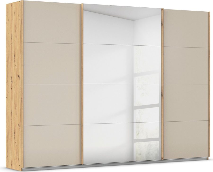 OTTO home Schwebetürenschrank Kleiderschrank Kleiderschränke Schrank Garderobe AGORDO mit Glasfront (Breiten 203/271/315/360 cm, Höhen 210/229 cm) durchdachte Innenausstattung, in 4 Breiten und 2 Höhen MADE IN GERMANY